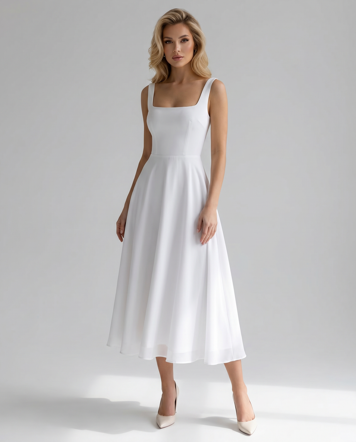 Women's A-Line Midi Dress for Weddings - Image 2