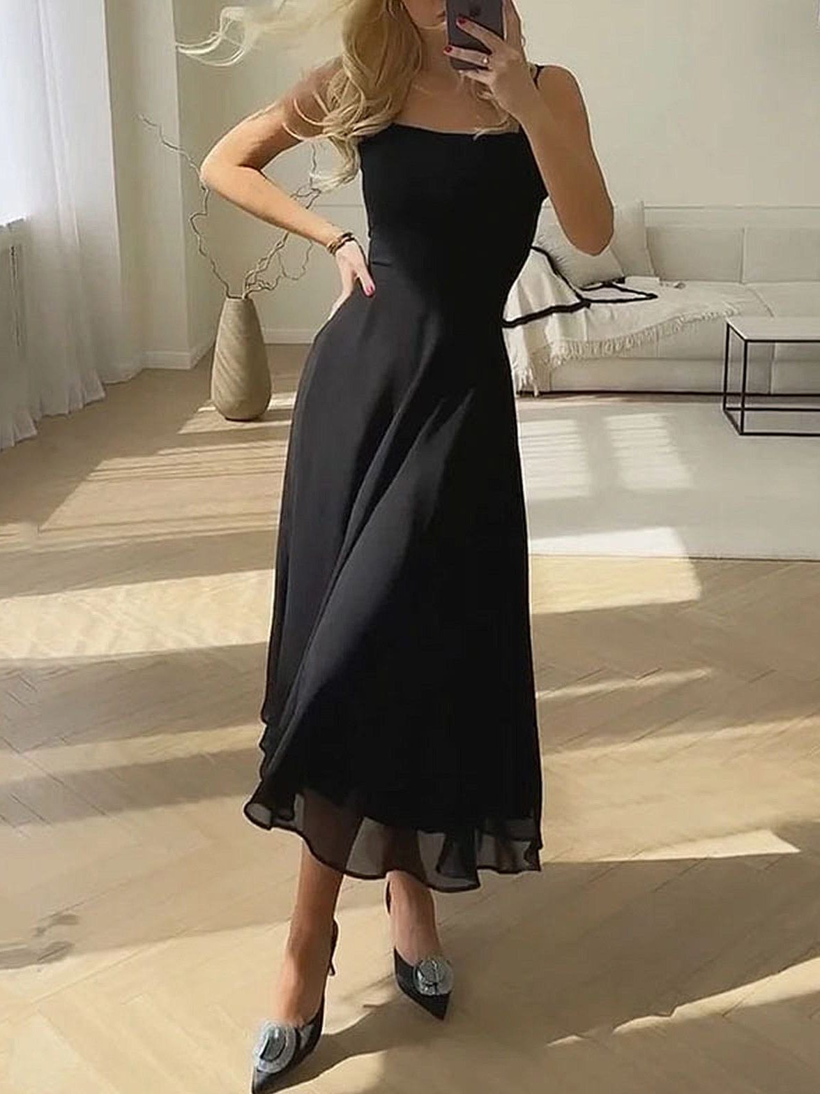 Women's A-Line Midi Dress for Weddings - Image 5
