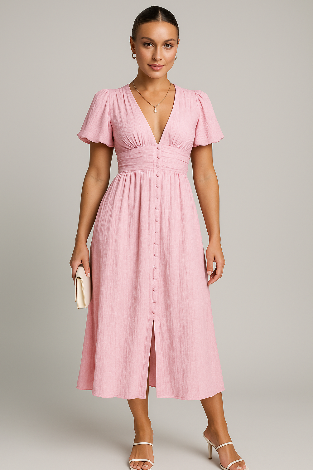 Women's Boho Style Midi Dress - Image 3