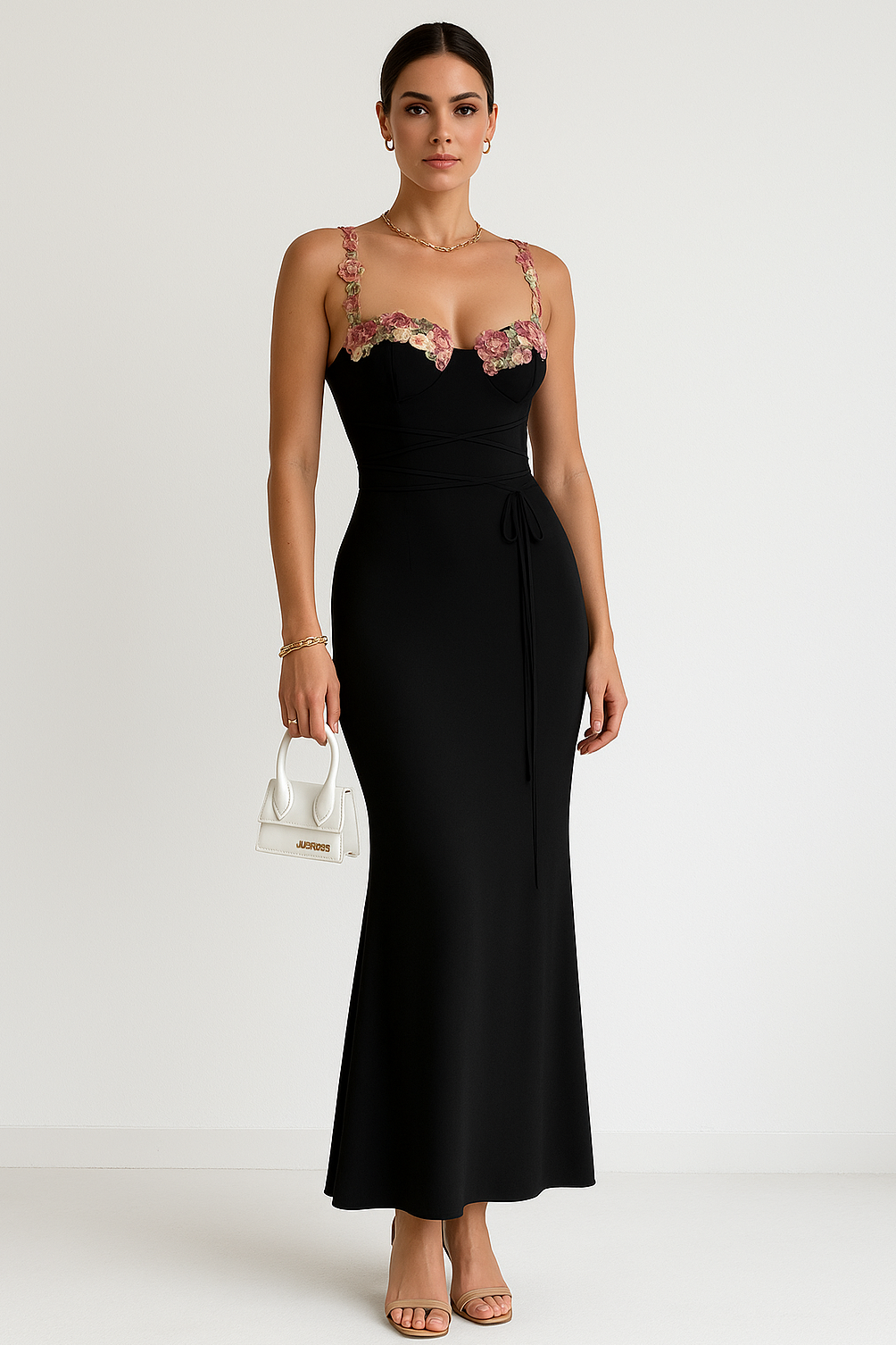 Women's Floral Embroidered Maxi Dress - Image 4