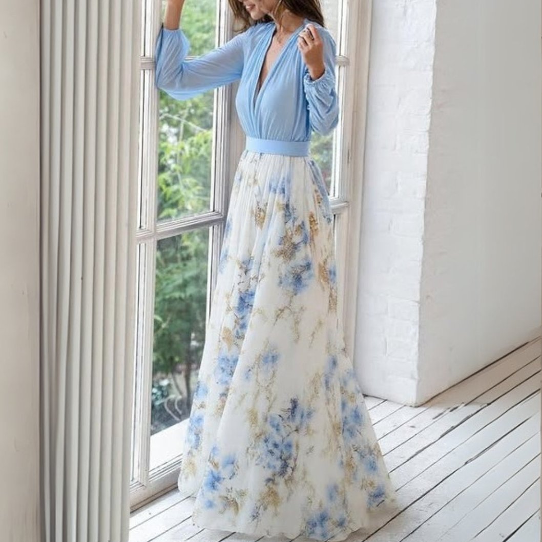 Women's Floral Maxi Dress for Parties - Image 2