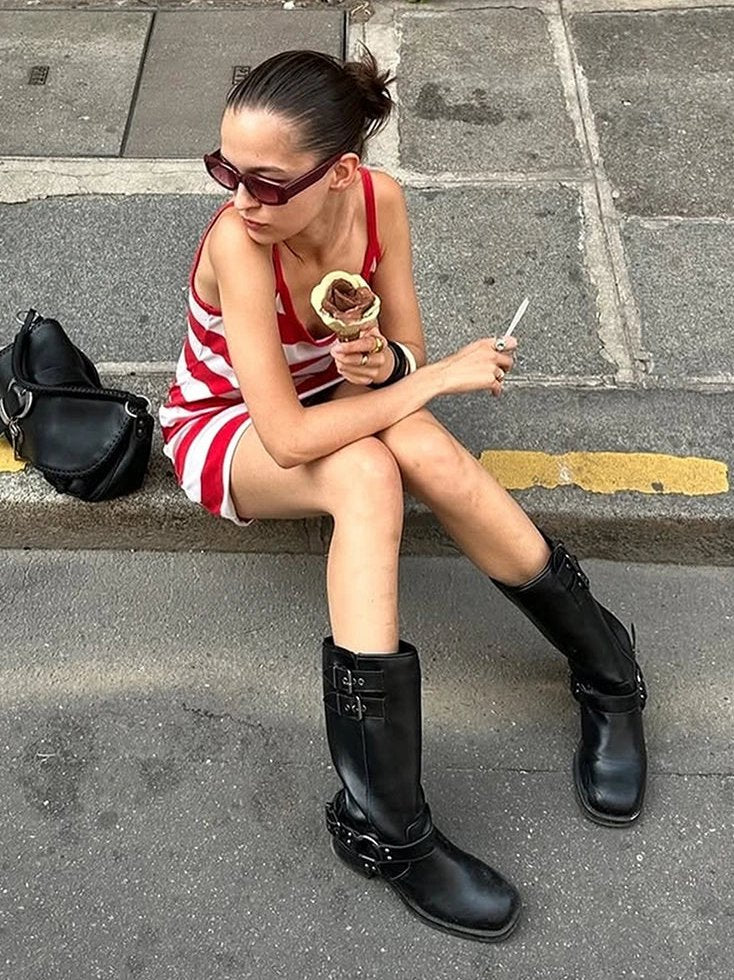 Women's Striped Sleeveless Bodycon Mini Dress - Image 7