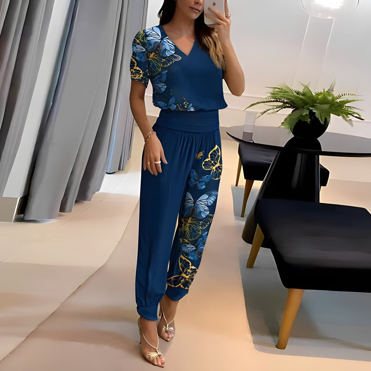 Summer 2 Piece Sets: Casual Jumpsuit for Women with Wide Waistband