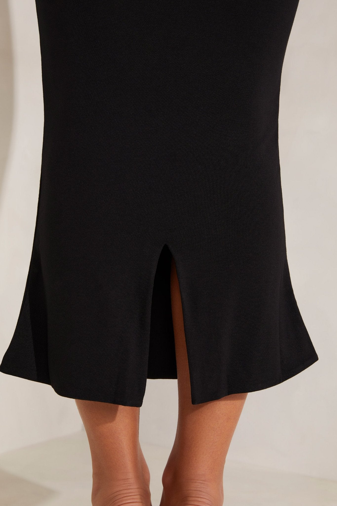 Bodycon Midi Dress with Square Neck in Modal Blend