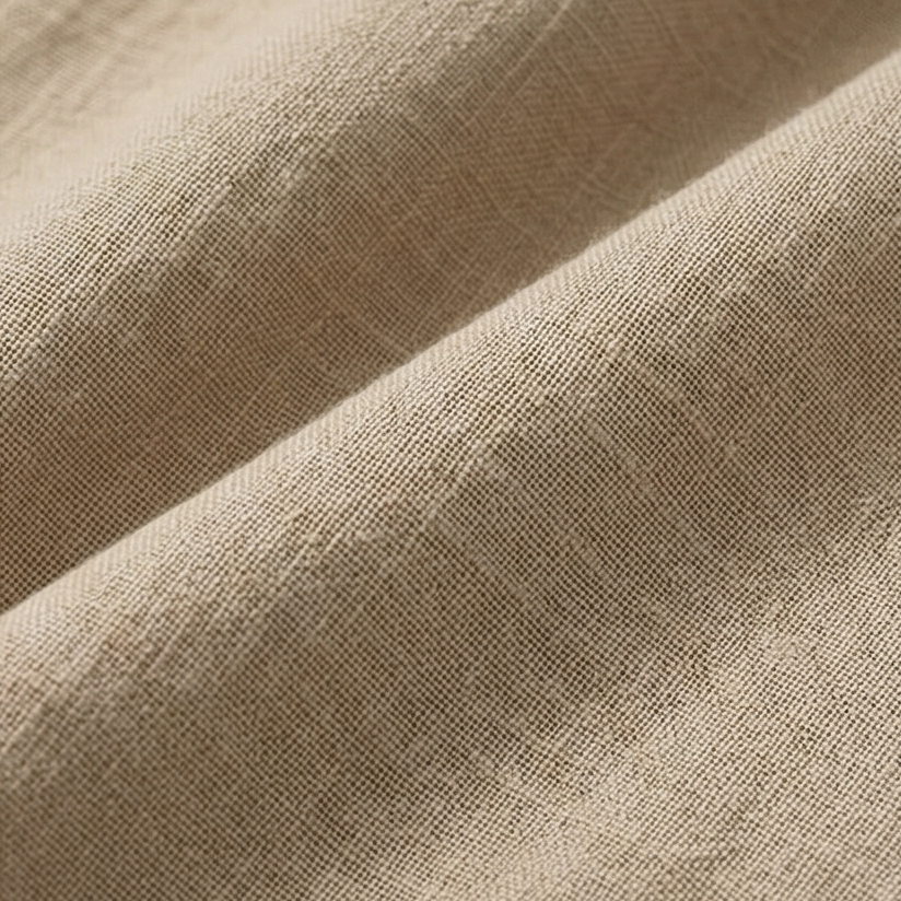 Womens Linen Trousers with Wide Leg, Cropped Length and Pockets