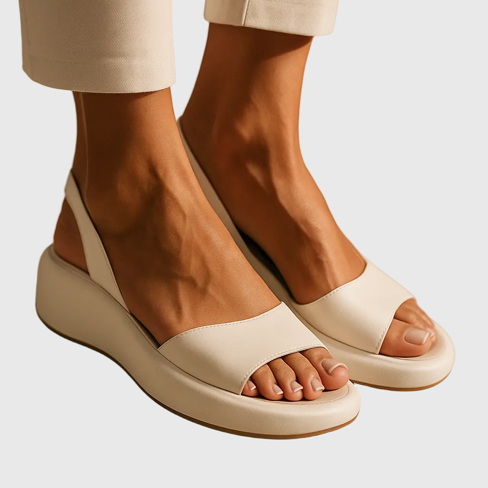 Womens Slide Sandals with Open Toe and Elastic Slingback Strap