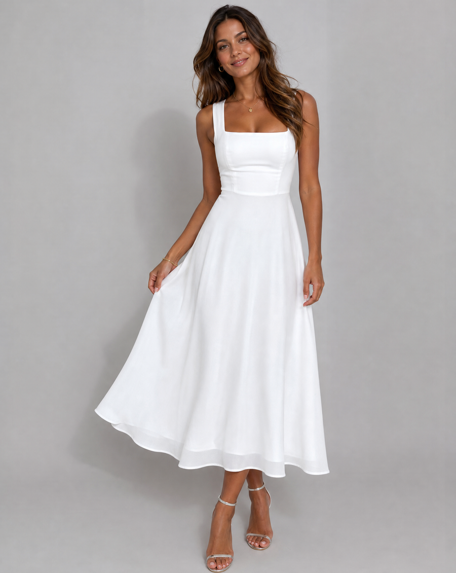 Women's A-Line Midi Dress for Weddings - Image 3