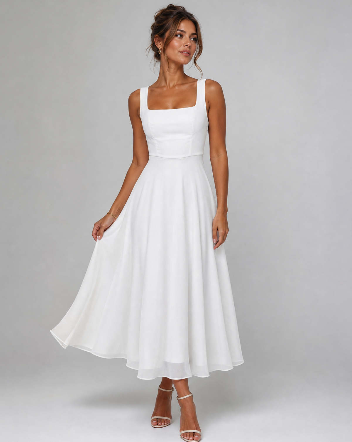 Women's A-Line Midi Dress for Weddings - Image 4