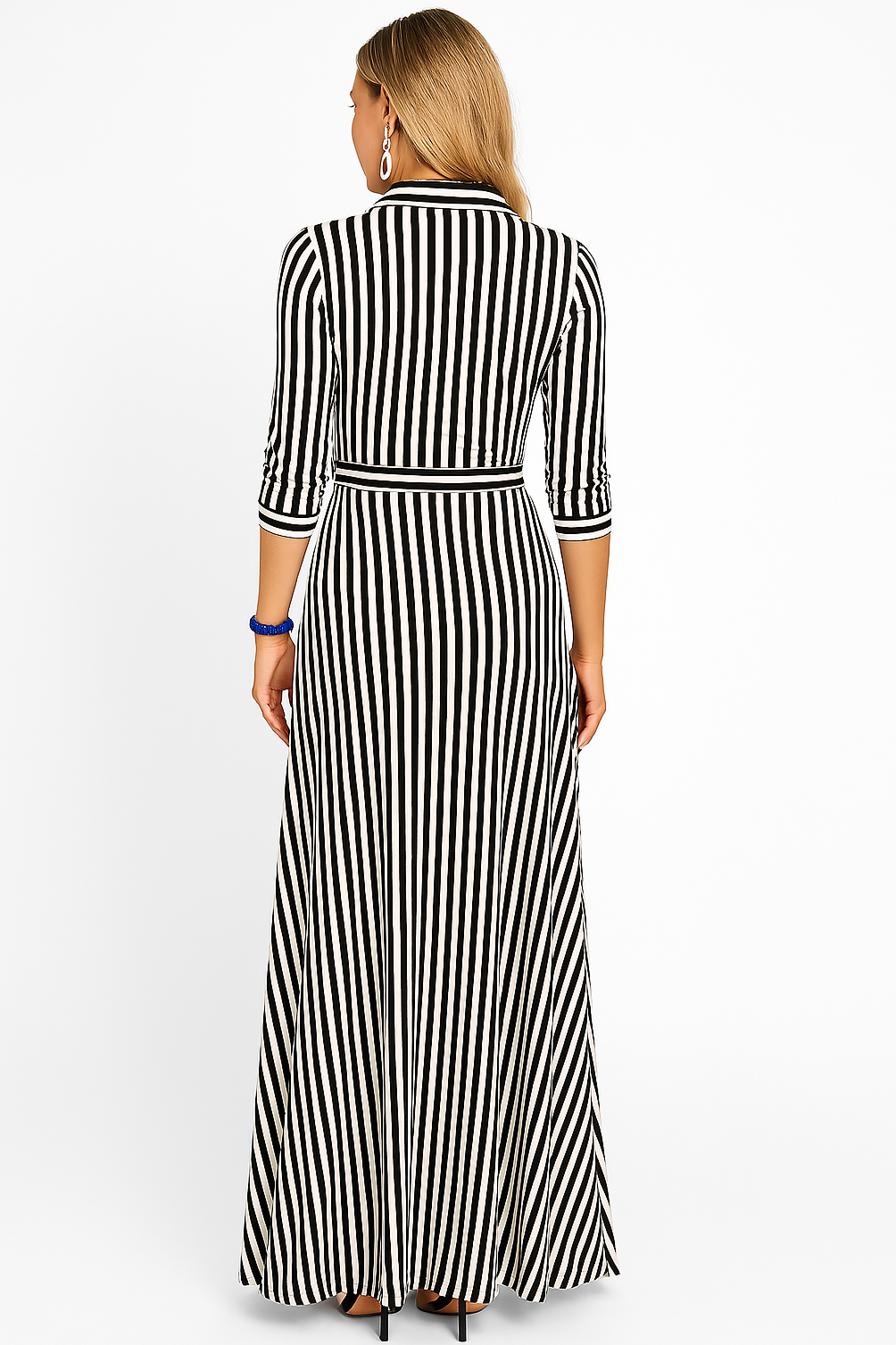 Women's Blouse Style Maxi Dress for Work - Image 2