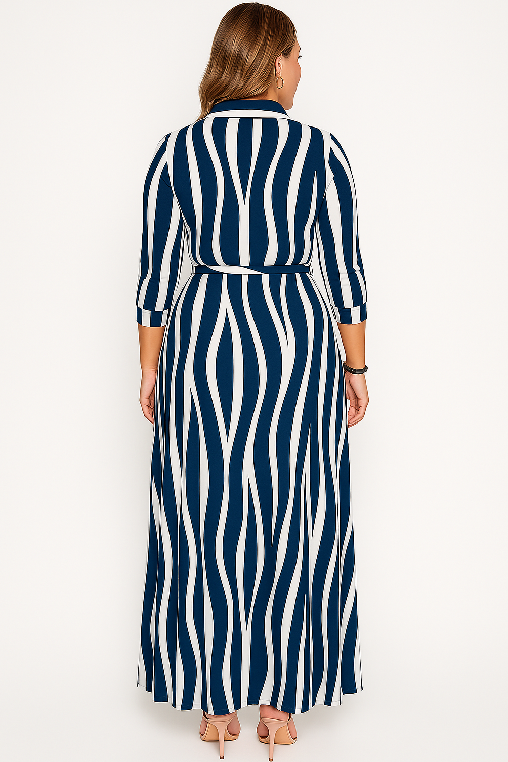 Women's Blouse Style Maxi Dress for Work - Image 5
