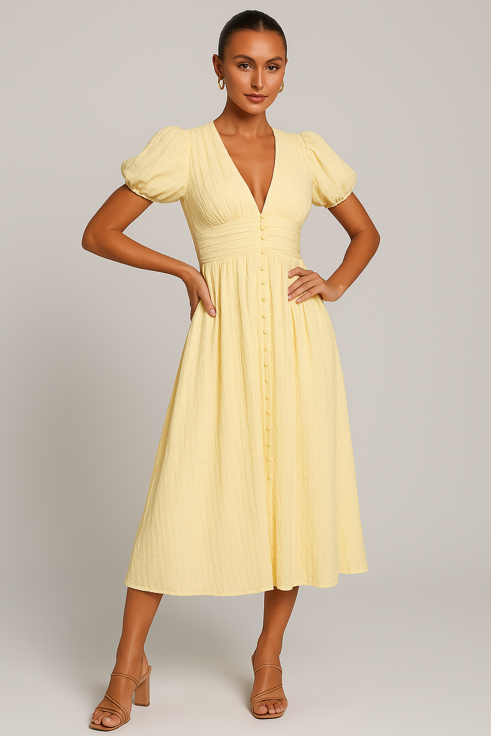 Women's Boho Style Midi Dress - Image 4