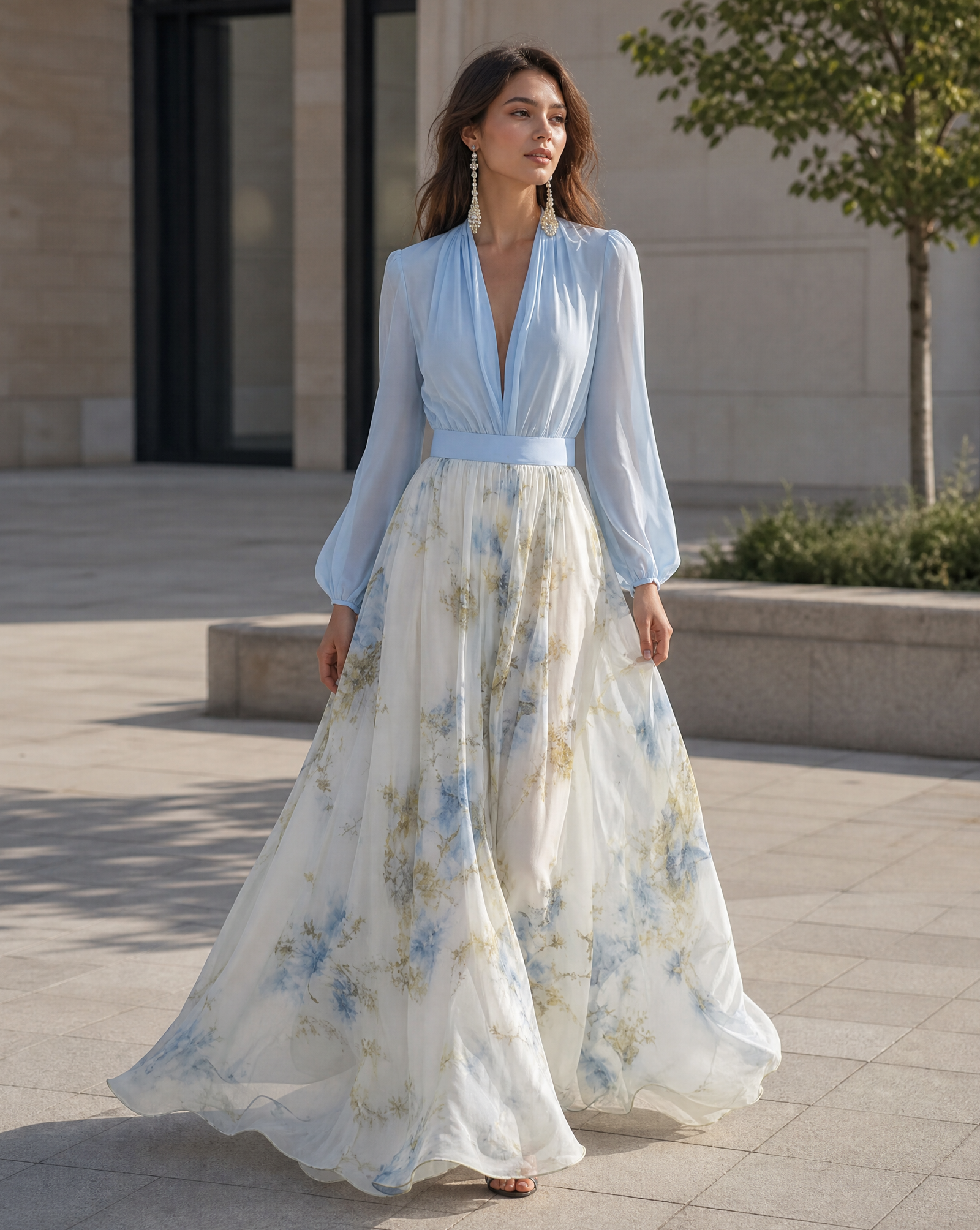 Women's Floral Maxi Dress for Parties - Image 1