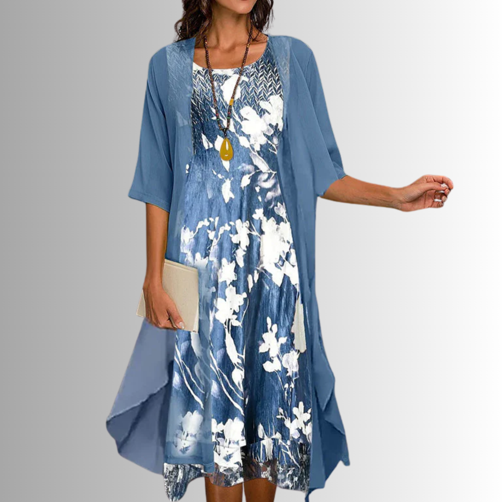 Women's Floral Print Top and Skirt Set - Image 2
