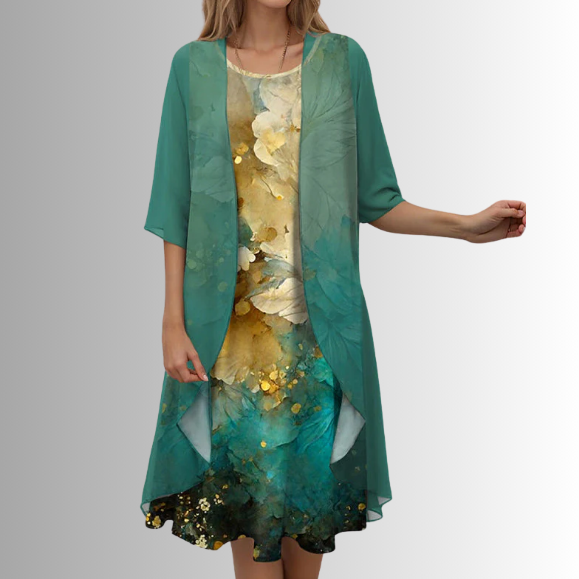 Women's Floral Print Top and Skirt Set - Image 6