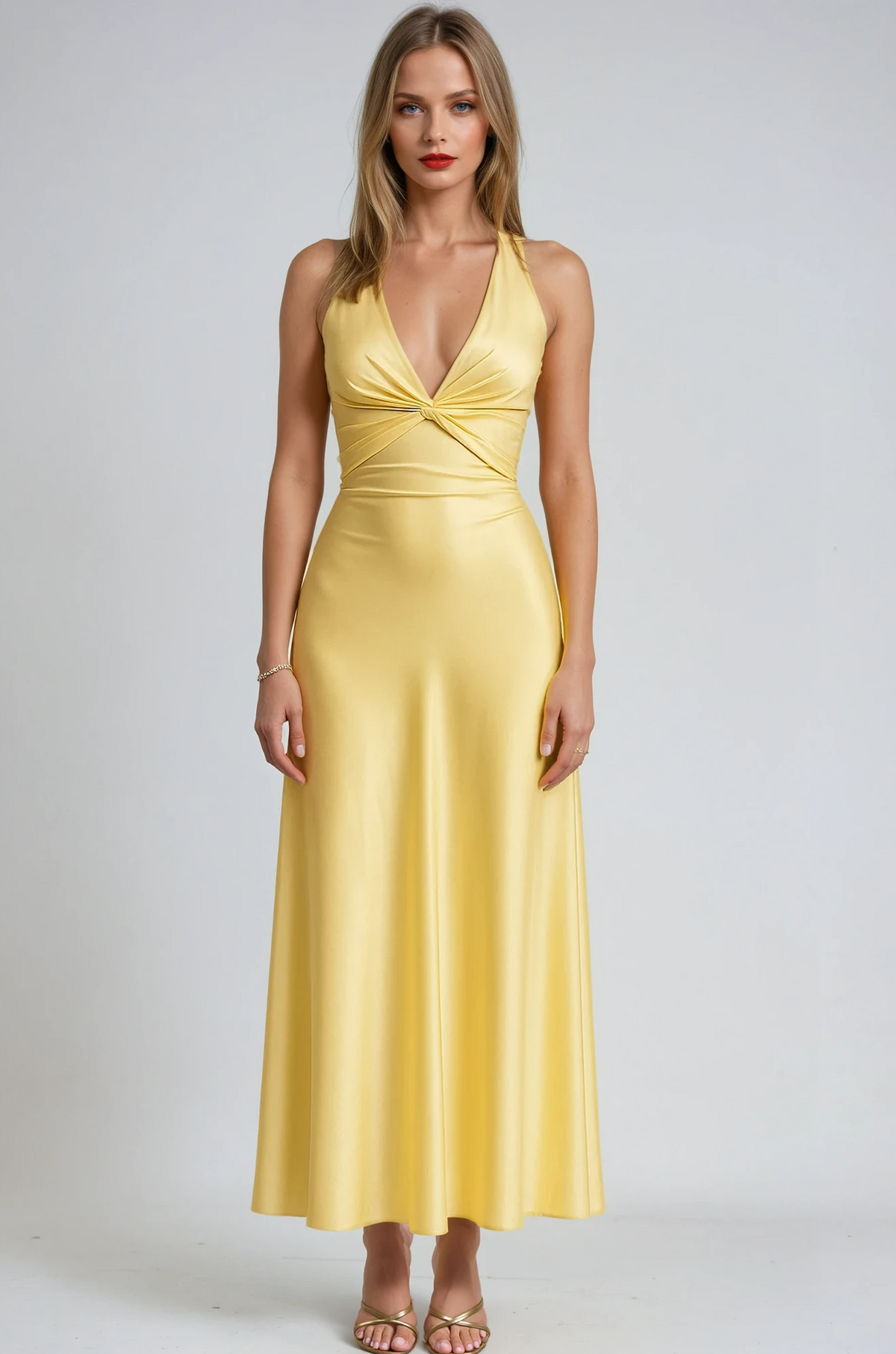 Women's Halter Neck Maxi Dress for Formal Events - Image 1
