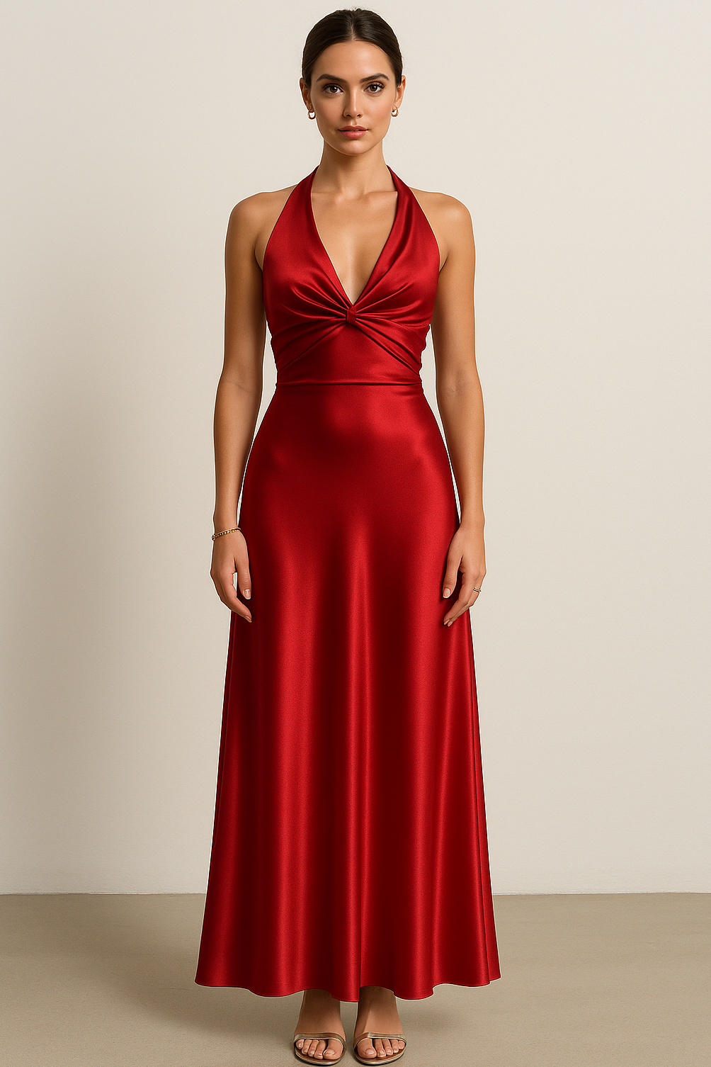 Women's Halter Neck Maxi Dress for Formal Events - Image 4