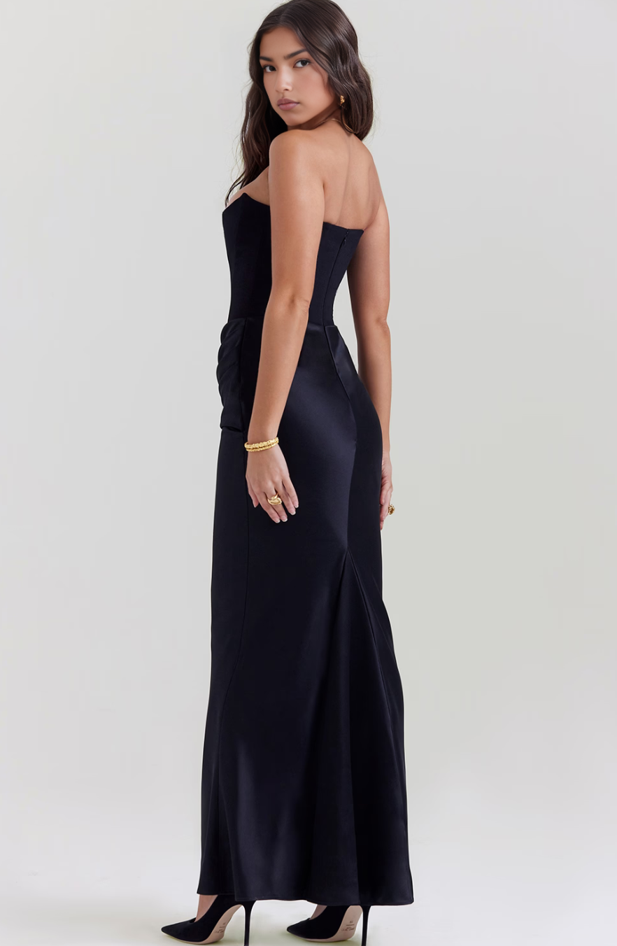 Women's Strapless Corset Maxi Dress - Image 6