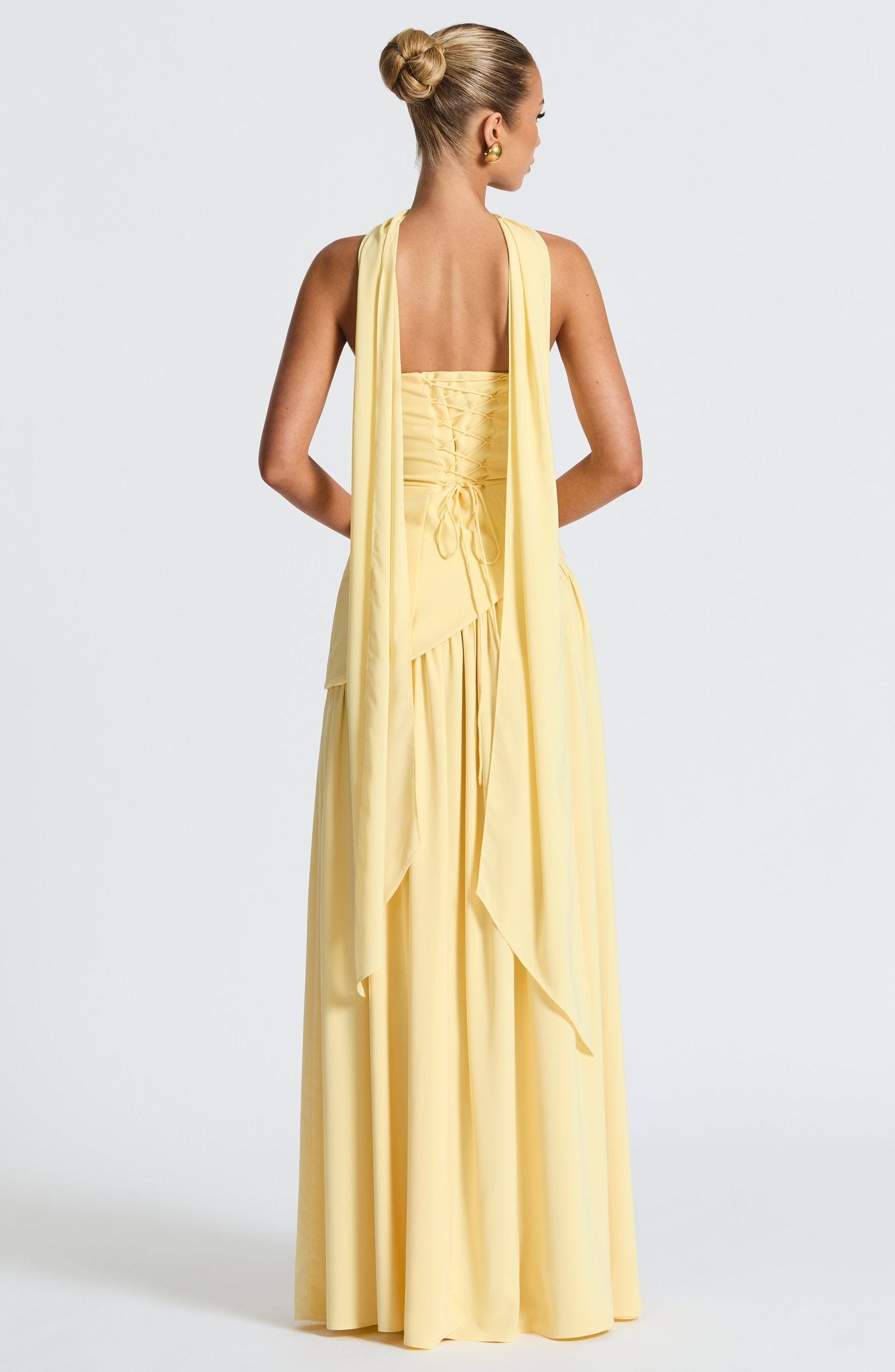 Women's Strapless Maxi Dress with High Slit - Image 8