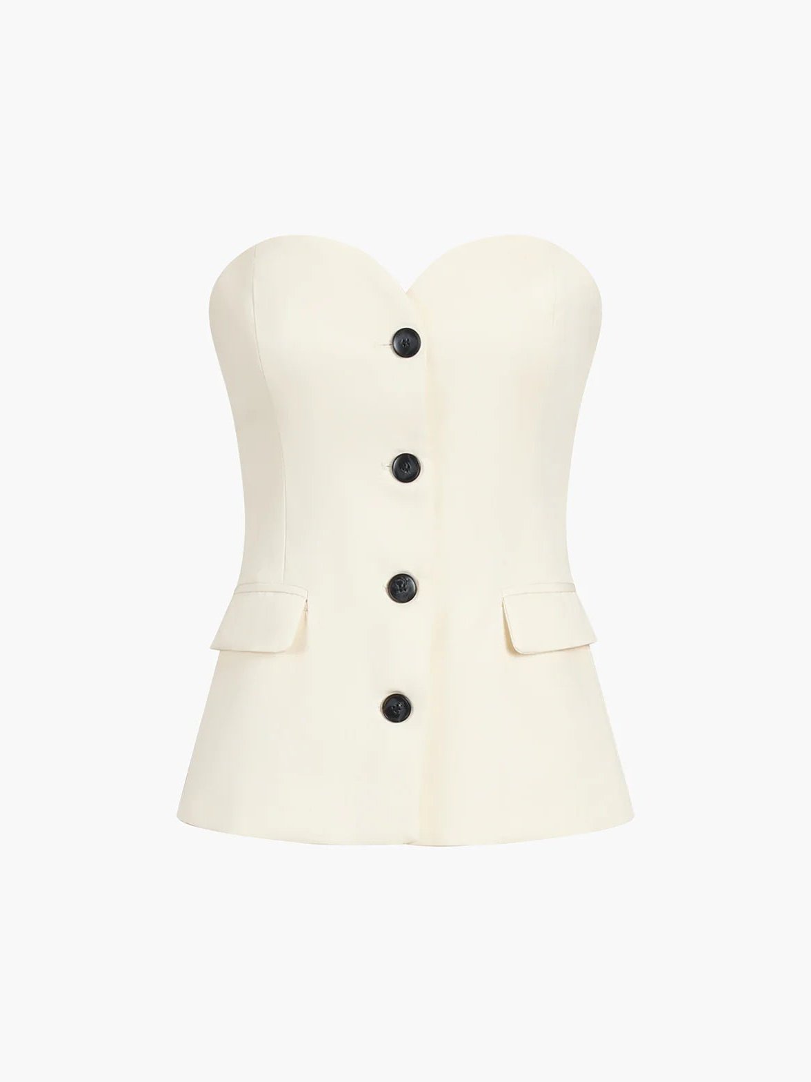 Women's Strapless Top and Wide-Leg Trousers Set - Image 6