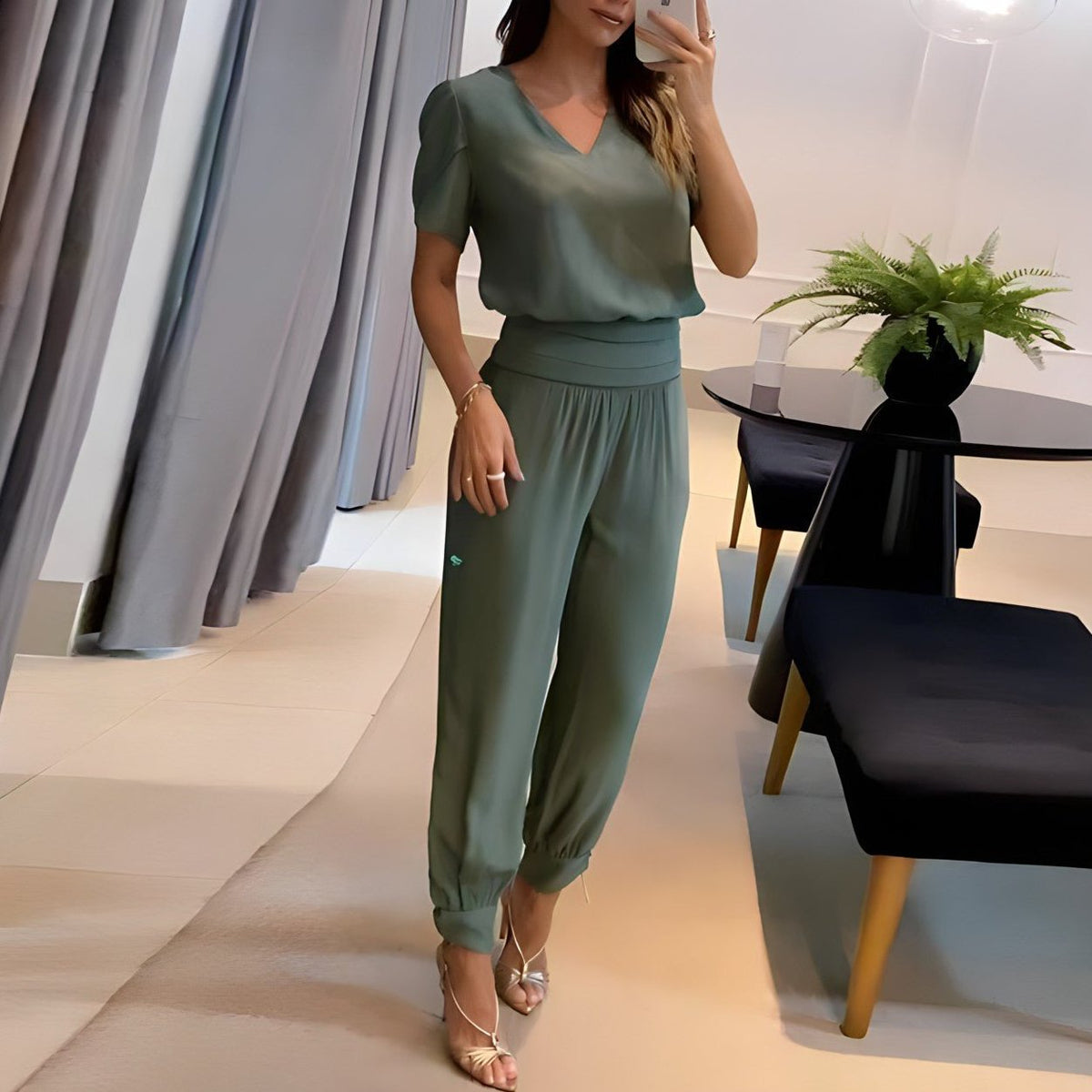 Women's Top and Trouser Co-Ord Set - Image 7