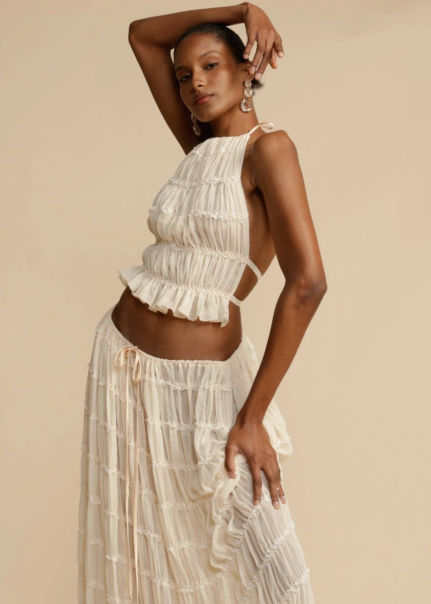 Women's Two-Piece Top and Skirt Set - Image 2