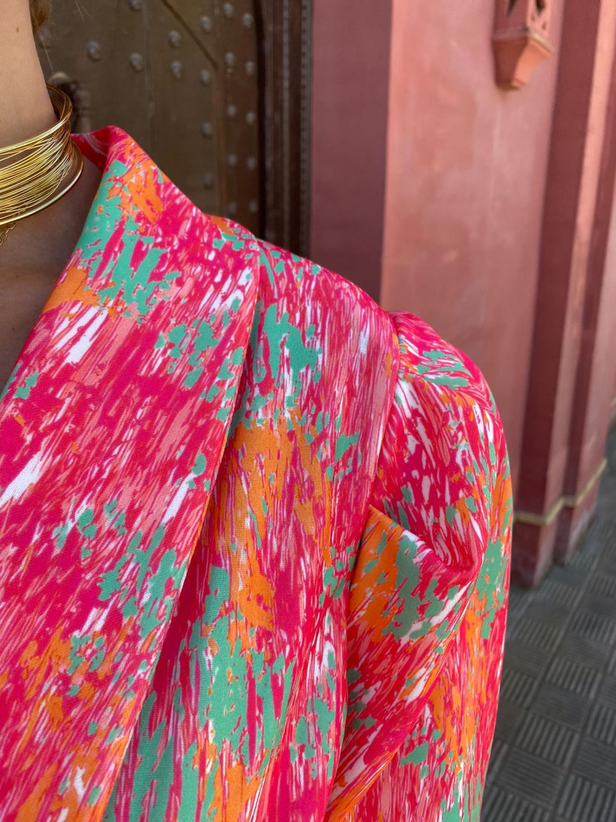 Short Jumpsuit with Vibrant Print for Women, Breathable Summer Fabric