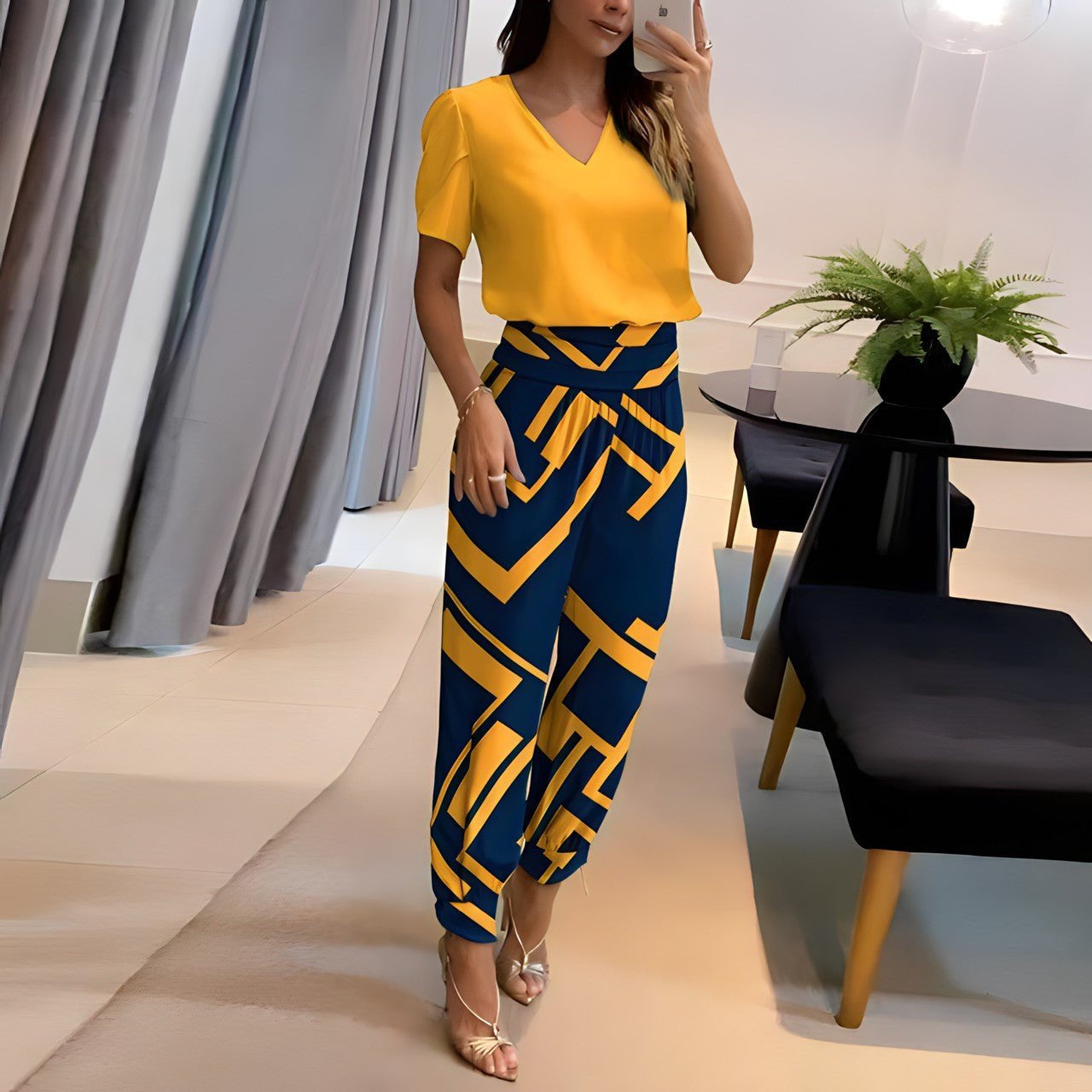 Summer 2 Piece Sets: Casual Jumpsuit for Women with Wide Waistband