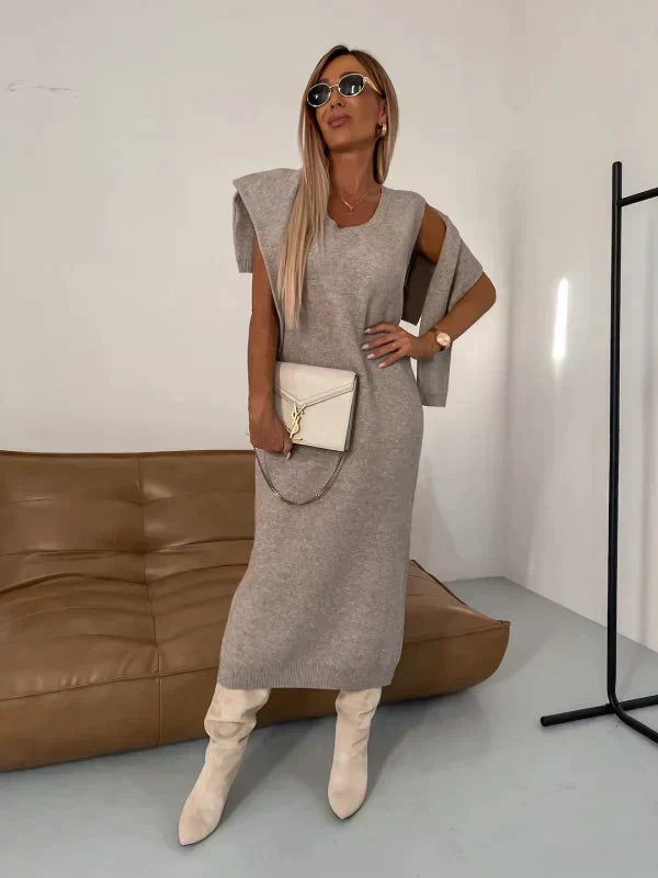 Summer Dresses for Women, Turtleneck Long Sleeve Midi Dress