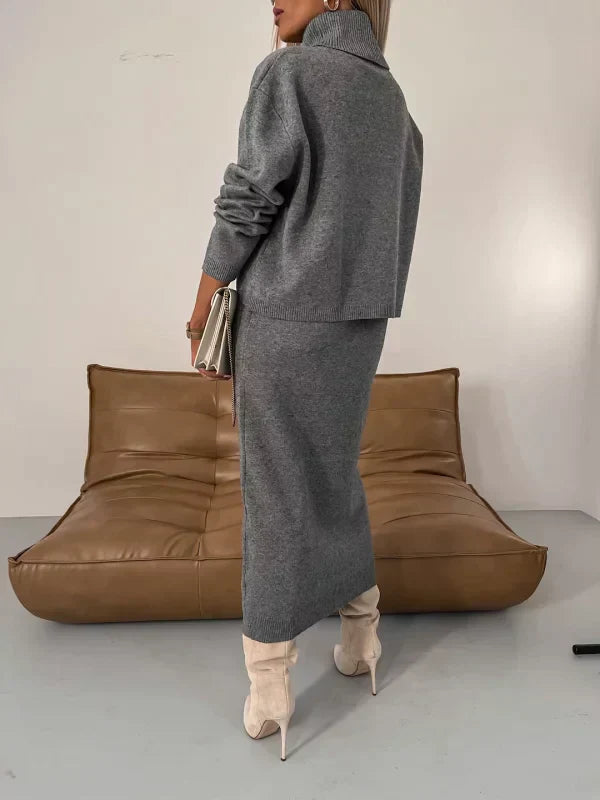 Summer Dresses for Women, Turtleneck Long Sleeve Midi Dress