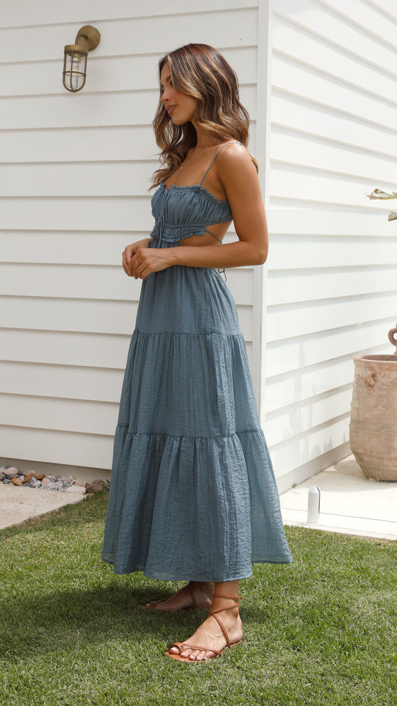 Summer Dresses for Women with Spaghetti Straps and Tiered Maxi Skirt