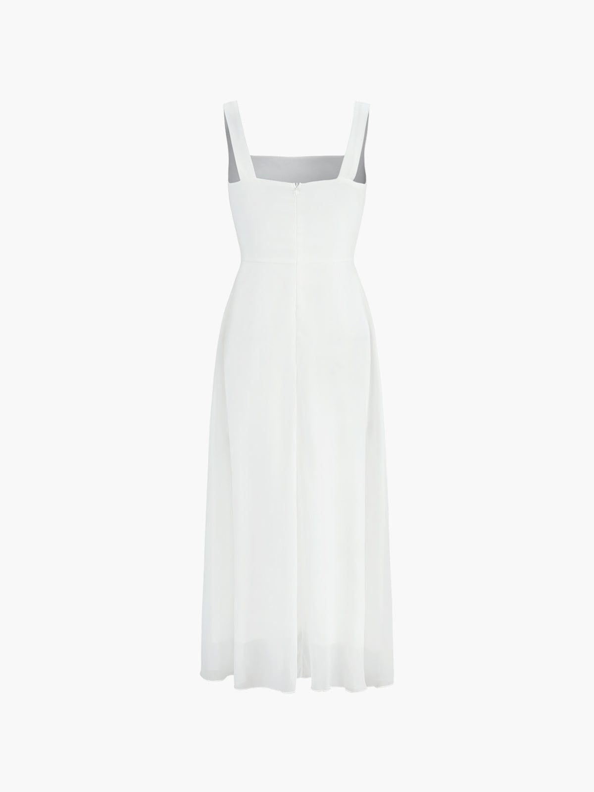 Summer Dresses - Women's Square Neck Sleeveless A-Line Midi Dress