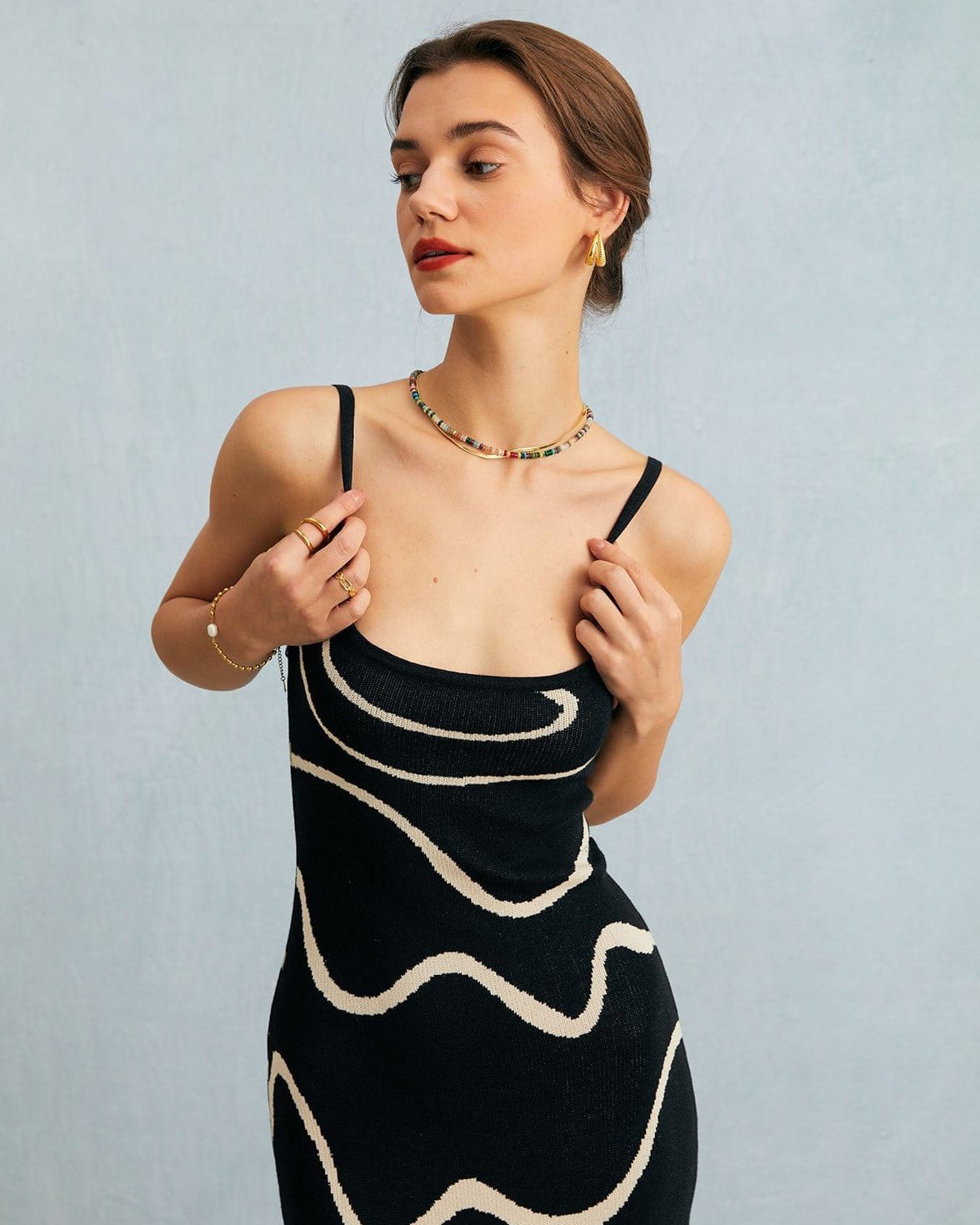 Women's Bodycon Midi Dress with Cotton Modal Blend and Mermaid Hem